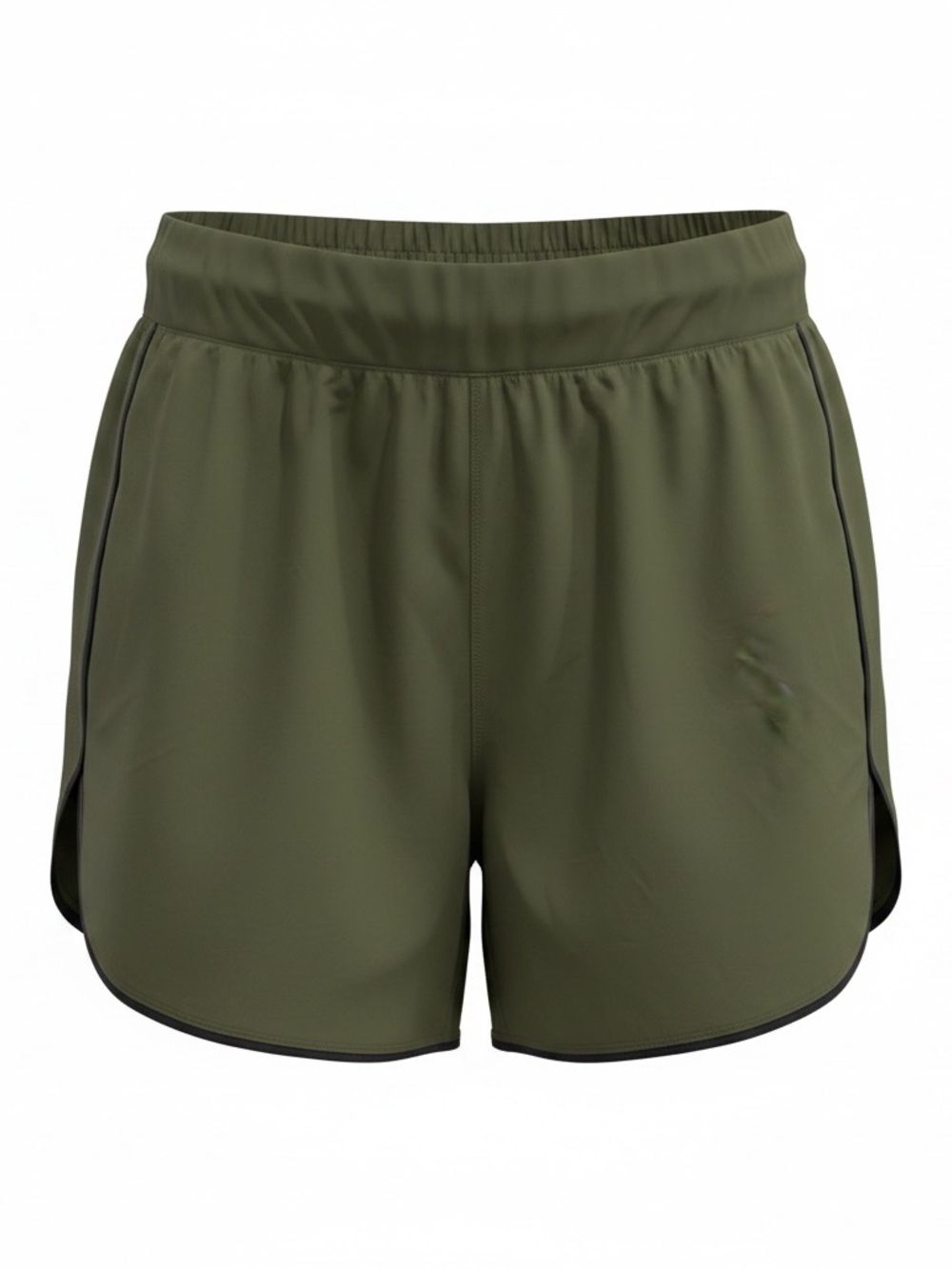 Avia Womens XL Olive Active Running Shorts with Contrast Trim